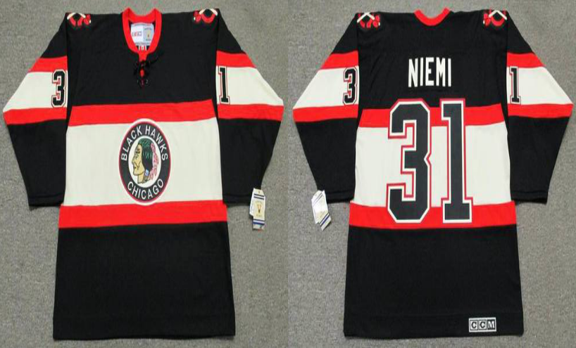 2019 Men Chicago Blackhawks #31 Niemi CCM NHL jerseys